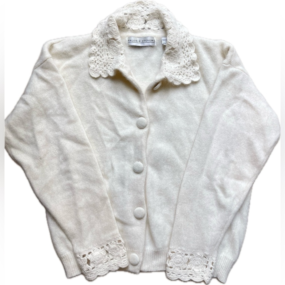 Vintage Valerie Stevens Furblend Ivory Sweater